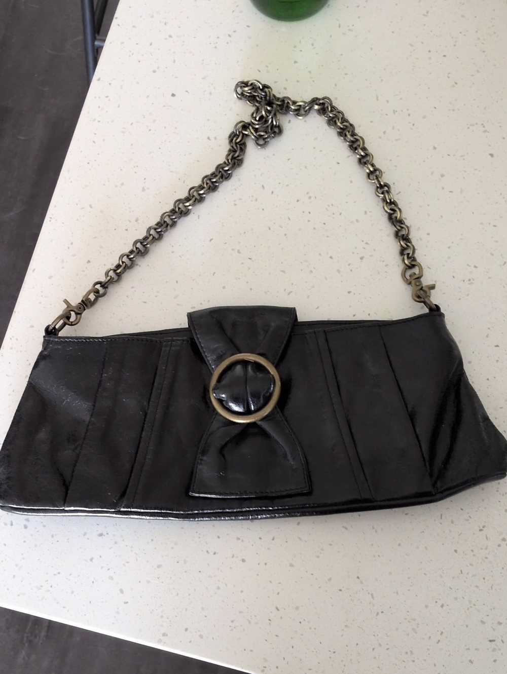 HOBO International Black Leather Clutch